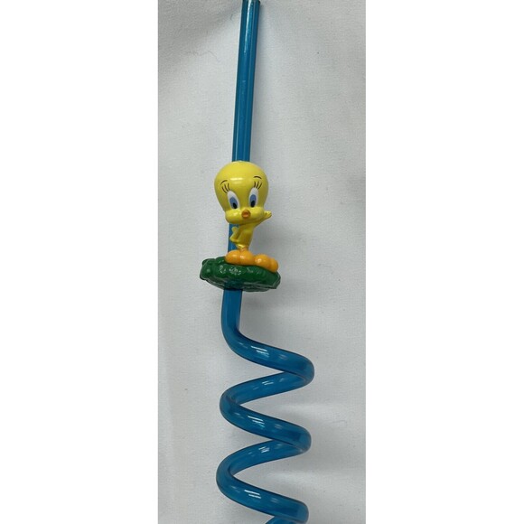 VINTAGE APPLAUSE TWEETY BIRD SLIP SIPPER STRAW LOONEY TUNES 1990’s - Picture 4 of 7